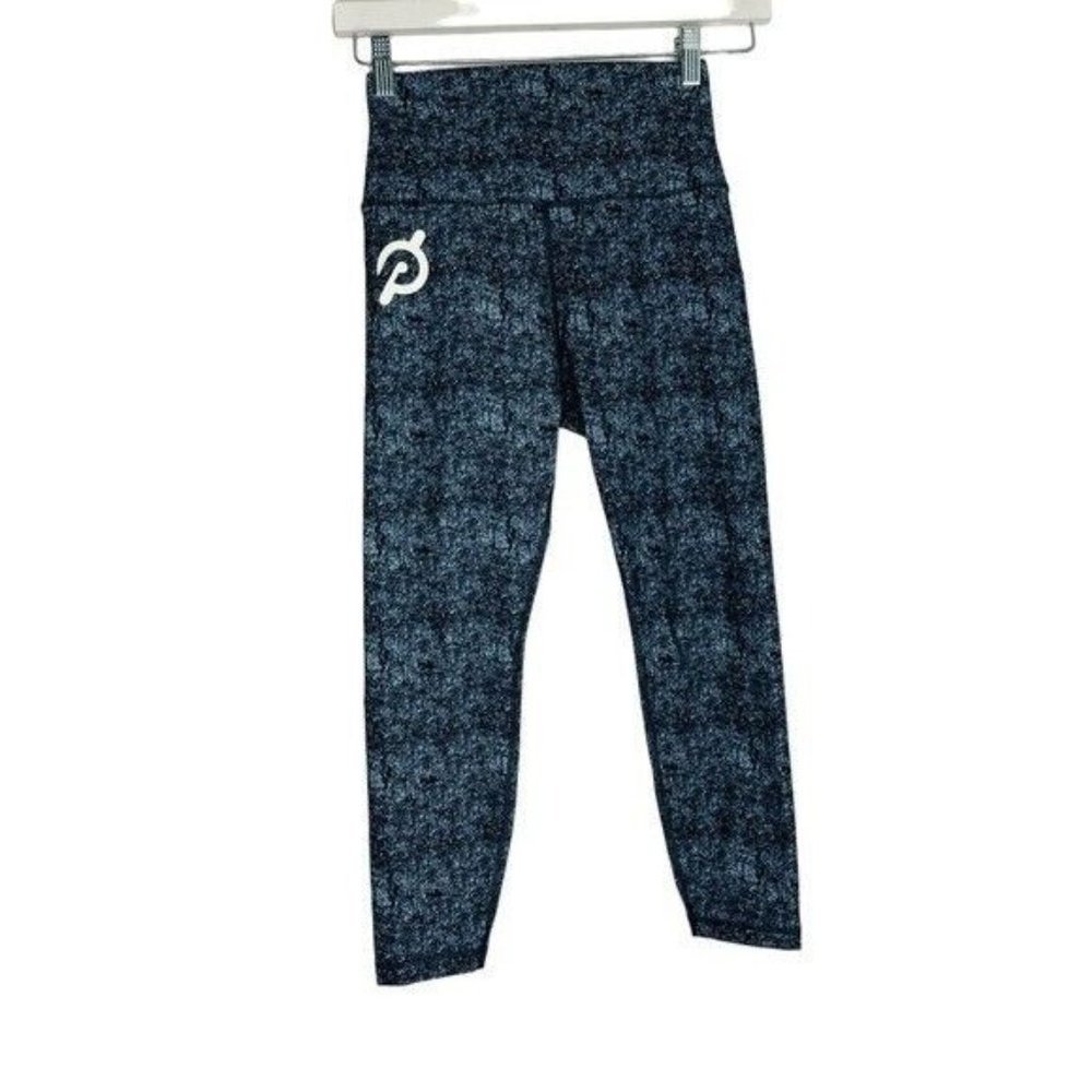 Peloton Leggings Women's Small Cadence Capri Heathered Blue - Picture 2 of 7